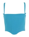 Chiara Ferragni Woman Top Azure Size 6 Polyester, Elastane In Blue