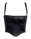Chiara Ferragni Woman Top Black Size 4 Polyester, Elastane In Black