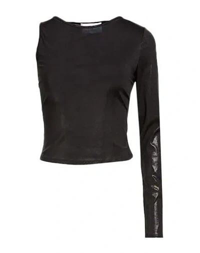 Chiara Ferragni Woman Top Black Size L Polyester, Elastane