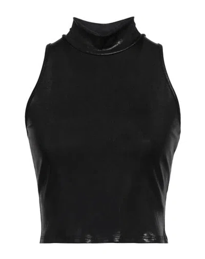 Chiara Ferragni Woman Top Black Size M Polyester, Elastane