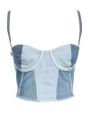 Chiara Ferragni Denim Cropped Top In Blue