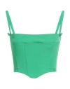 Chiara Ferragni Woman Top Green Size 4 Polyester, Elastane