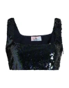 Chiara Ferragni Woman Top Midnight Blue Size 8 Polyester In Black