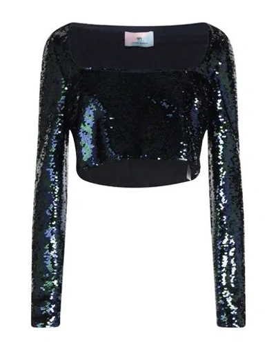 Chiara Ferragni Woman Top Midnight Blue Size 8 Polyester
