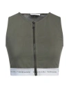 Chiara Ferragni Woman Top Military Green Size S Cotton In Green