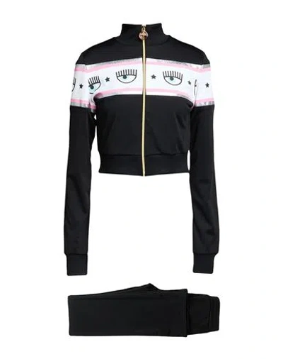 Chiara Ferragni Woman Tracksuit Black Size S Polyester In Blue