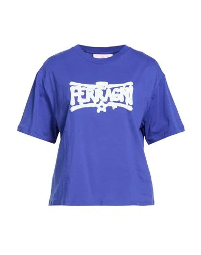 Chiara Ferragni Woman T-shirt Blue Size S Cotton
