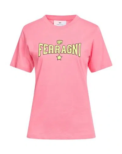 Chiara Ferragni Woman T-shirt Pink Size L Cotton