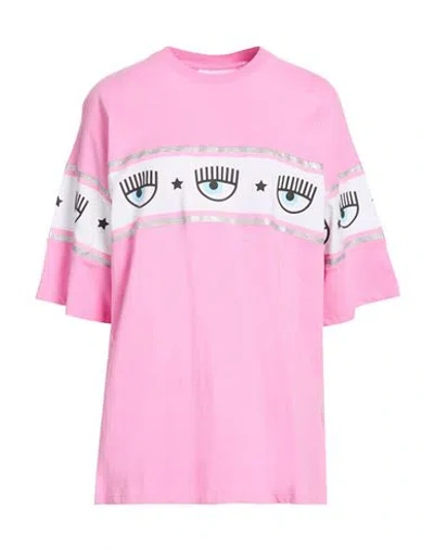 Chiara Ferragni Woman T-shirt Pink Size S Cotton
