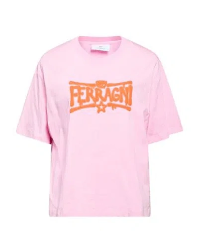 Chiara Ferragni Woman T-shirt Pink Size Xs Cotton