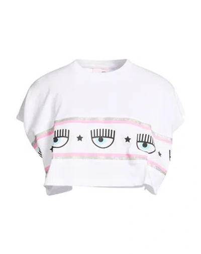Chiara Ferragni Woman T-shirt White Size S Cotton