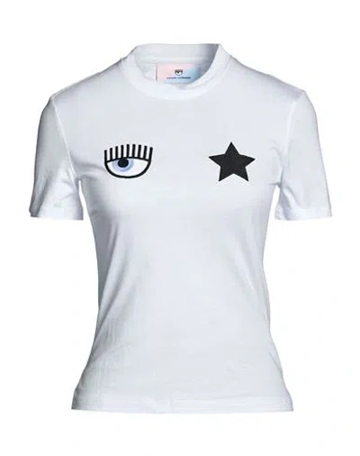 Chiara Ferragni Woman T-shirt White Size Xl Cotton