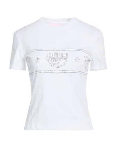 Chiara Ferragni Woman T-shirt White Size Xl Cotton