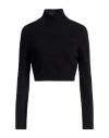 Chiara Ferragni Woman Turtleneck Black Size L Wool, Viscose, Polyamide, Cashmere