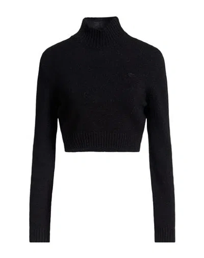 Chiara Ferragni Woman Turtleneck Black Size L Wool, Viscose, Polyamide, Cashmere