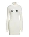 Chiara Ferragni Woman Turtleneck Cream Size L Wool, Viscose, Nylon, Cashmere In White