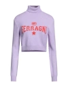 Chiara Ferragni Woman Turtleneck Mauve Size S Wool, Viscose, Polyamide, Cashmere In Purple