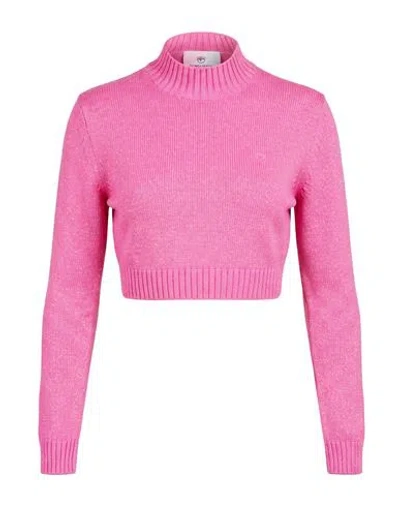 Chiara Ferragni Woman Turtleneck Pink Size Xxs Wool, Viscose, Polyamide, Cashmere
