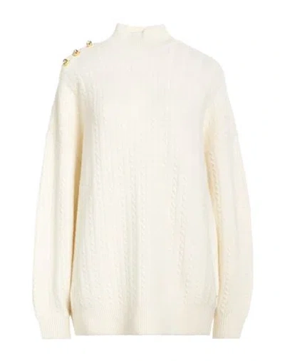 Chiara Ferragni Woman Turtleneck White Size L Acrylic, Polyamide, Wool, Elastane