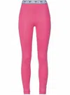 Chiara Ferragni Women's High Waisted Jersey Leggings In Fuchsia In Pink
