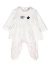 Chiara Ferragni Zebra-print Cotton Pajama Set In White