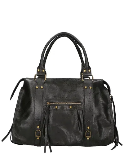 Chiara Ferretti Leather Satchel In Black