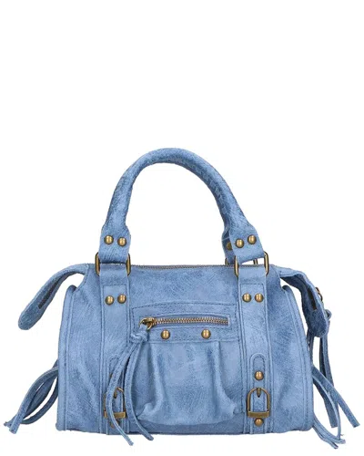 Chiara Ferretti Leather Satchel In Blue