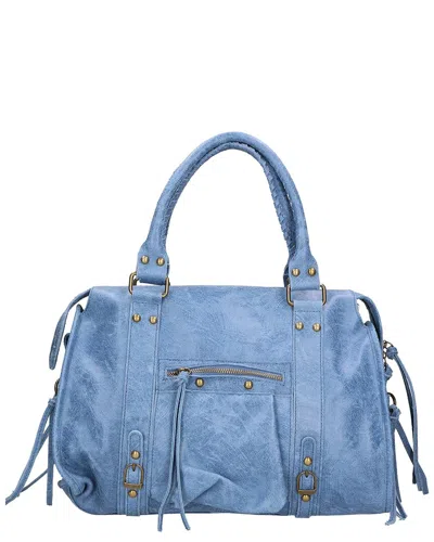 Chiara Ferretti Leather Satchel In Blue