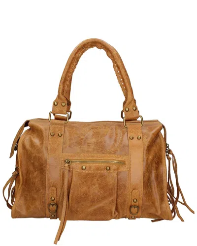 Chiara Ferretti Leather Satchel In Brown