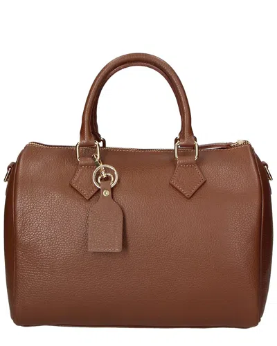 Chiara Ferretti Leather Satchel In Brown