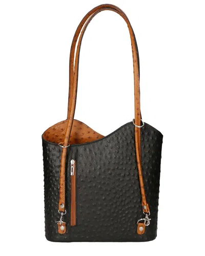 Chiara Ferretti Leather Shopper Tote In Black