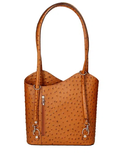 Chiara Ferretti Leather Shopper Tote In Brown