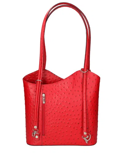 Chiara Ferretti Leather Shopper Tote In Red