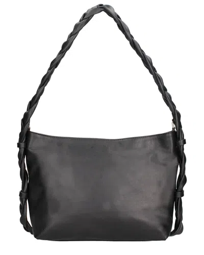 Chiara Ferretti Leather Shoulder Bag In Black