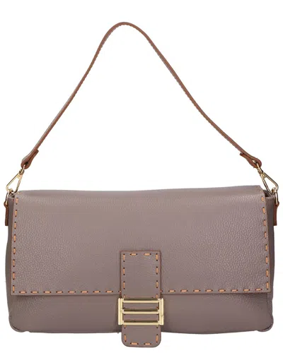 Chiara Ferretti Leather Shoulder Bag In Purple