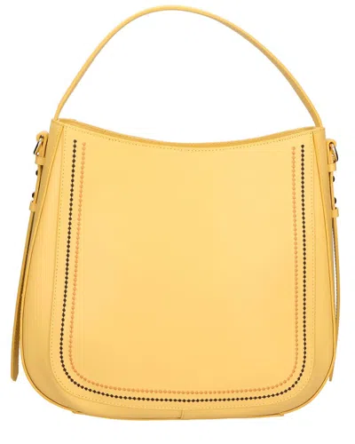 Chiara Ferretti Leather Shoulder Bag In Yellow