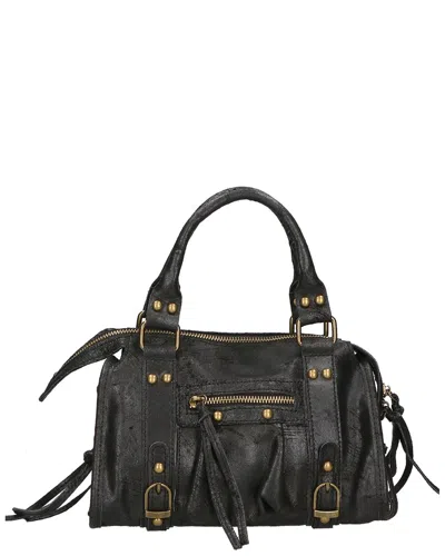 Chiara Ferretti Suede Satchel In Black