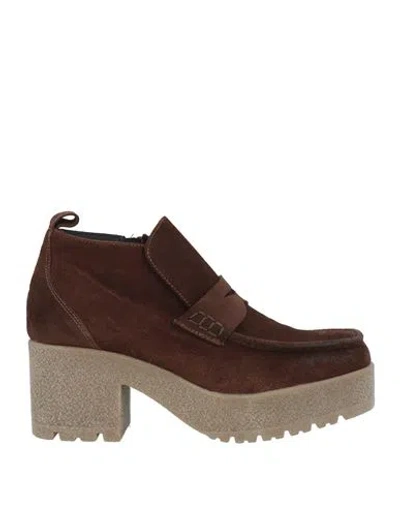 Chiara Luciani Woman Loafers Chocolate Brown Size 5 Soft Leather