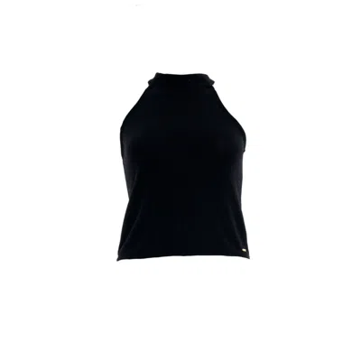 Chiarella Women's Black / Silver Chispa Top- Shimmer Black In Multi