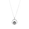 Chiarella Women's Black / Silver Radiant Circle Necklace – Black In Multi