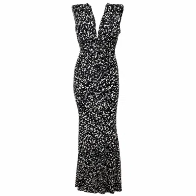 Chiarella Women's Black / White Rugido Dress- Black & White Print
