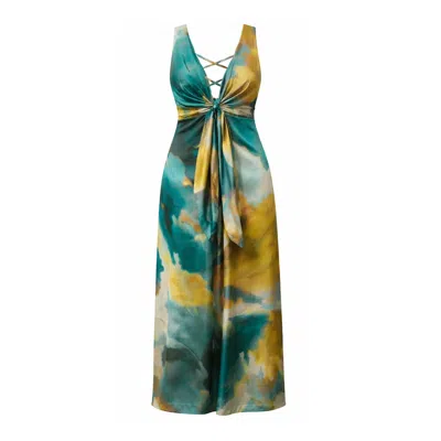 Chiarella Women's Green / Blue Allegra Dress- Multicolor