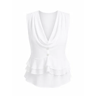 Chiarella Women's Magnolia Blouse – Pearl White