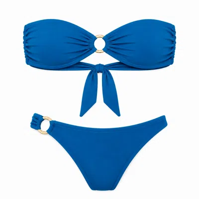 Chiarella Women's Mare Bandeau Bikini- Blue