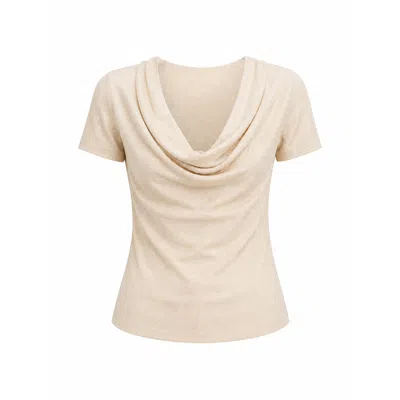 Chiarella Women's Neutrals Flama Top- Beige Lurex