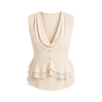 Chiarella Women's Neutrals Magnolia Blouse – Beige