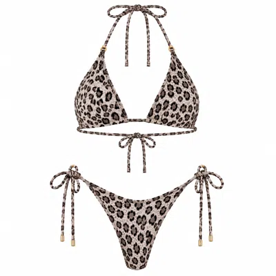 Chiarella Women's Neutrals Safari Chic Bikini - Animal Print In Multi