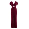 Chiarella Women's Neutrals Veronica Jumpsuit – Burgundy In Red