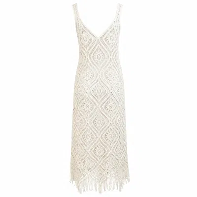 Chiarella Women's Ona Crochet Dress- White