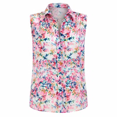 Chiarella Women's Pink Frida Blouse- Multi Floral